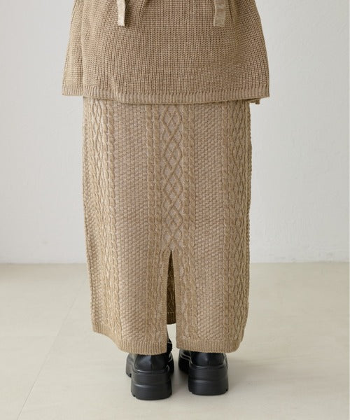 <預訂> 日本大人氣♡日牌 Apres Jour 麻花針織半身長裙｜三色入