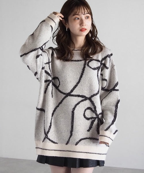 <預訂> 日牌Tiptop BlingBling羽毛大蝴蝶結套頭衛衣｜四色入