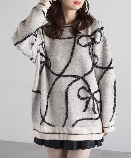 <預訂> 日牌Tiptop BlingBling羽毛大蝴蝶結套頭衛衣｜四色入