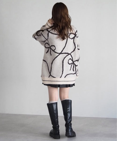 <預訂> 日牌Tiptop BlingBling羽毛大蝴蝶結套頭衛衣｜四色入