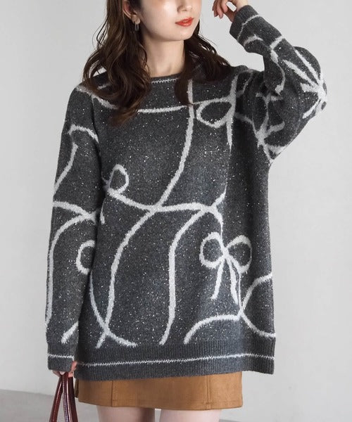 <預訂> 日牌Tiptop BlingBling羽毛大蝴蝶結套頭衛衣｜四色入