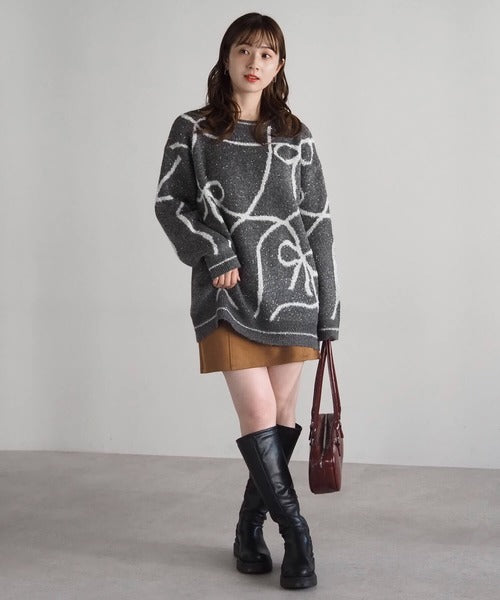 <預訂> 日牌Tiptop BlingBling羽毛大蝴蝶結套頭衛衣｜四色入