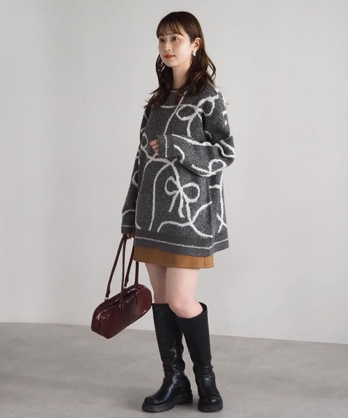 <預訂> 日牌Tiptop BlingBling羽毛大蝴蝶結套頭衛衣｜四色入