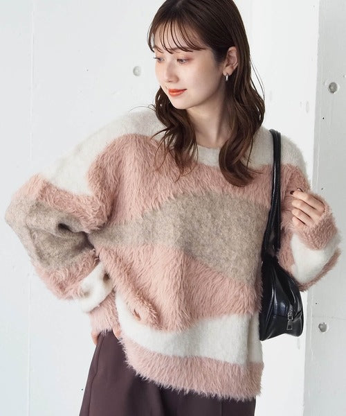 <預訂> 日牌Tiptop 銀河閃粉混紡針織上衣｜三色入