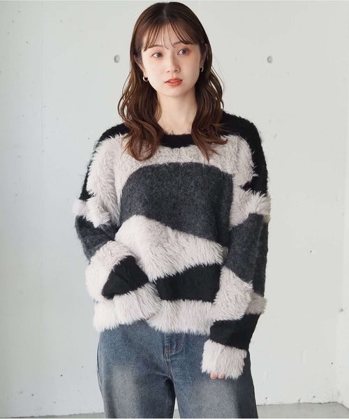 <預訂> 日牌Tiptop 銀河閃粉混紡針織上衣｜三色入