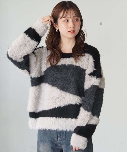 <預訂> 日牌Tiptop 銀河閃粉混紡針織上衣｜三色入