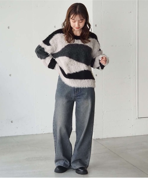 <預訂> 日牌Tiptop 銀河閃粉混紡針織上衣｜三色入