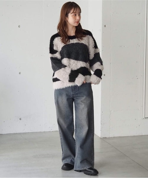 <預訂> 日牌Tiptop 銀河閃粉混紡針織上衣｜三色入