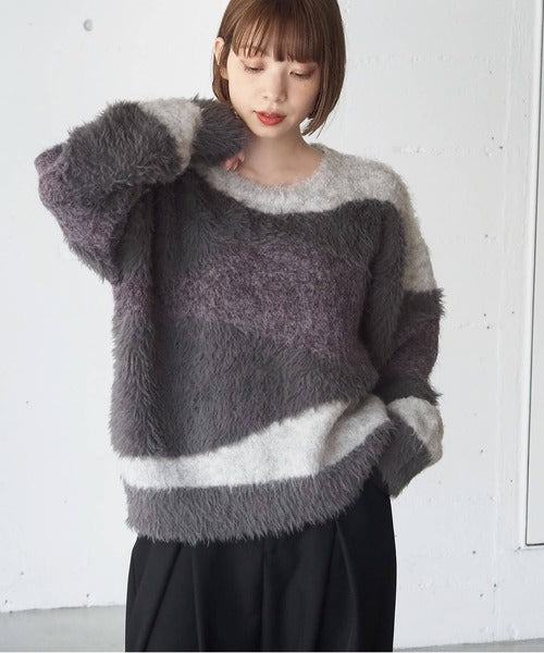 <預訂> 日牌Tiptop 銀河閃粉混紡針織上衣｜三色入