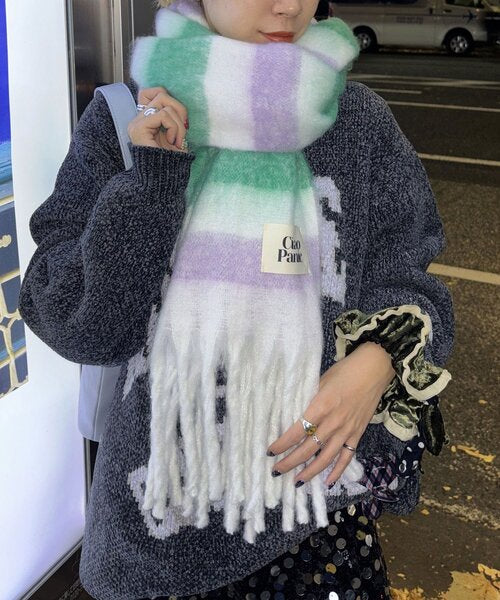 <預訂> 日牌CIAOPANIC 流蘇蓬鬆頸巾｜18色入
