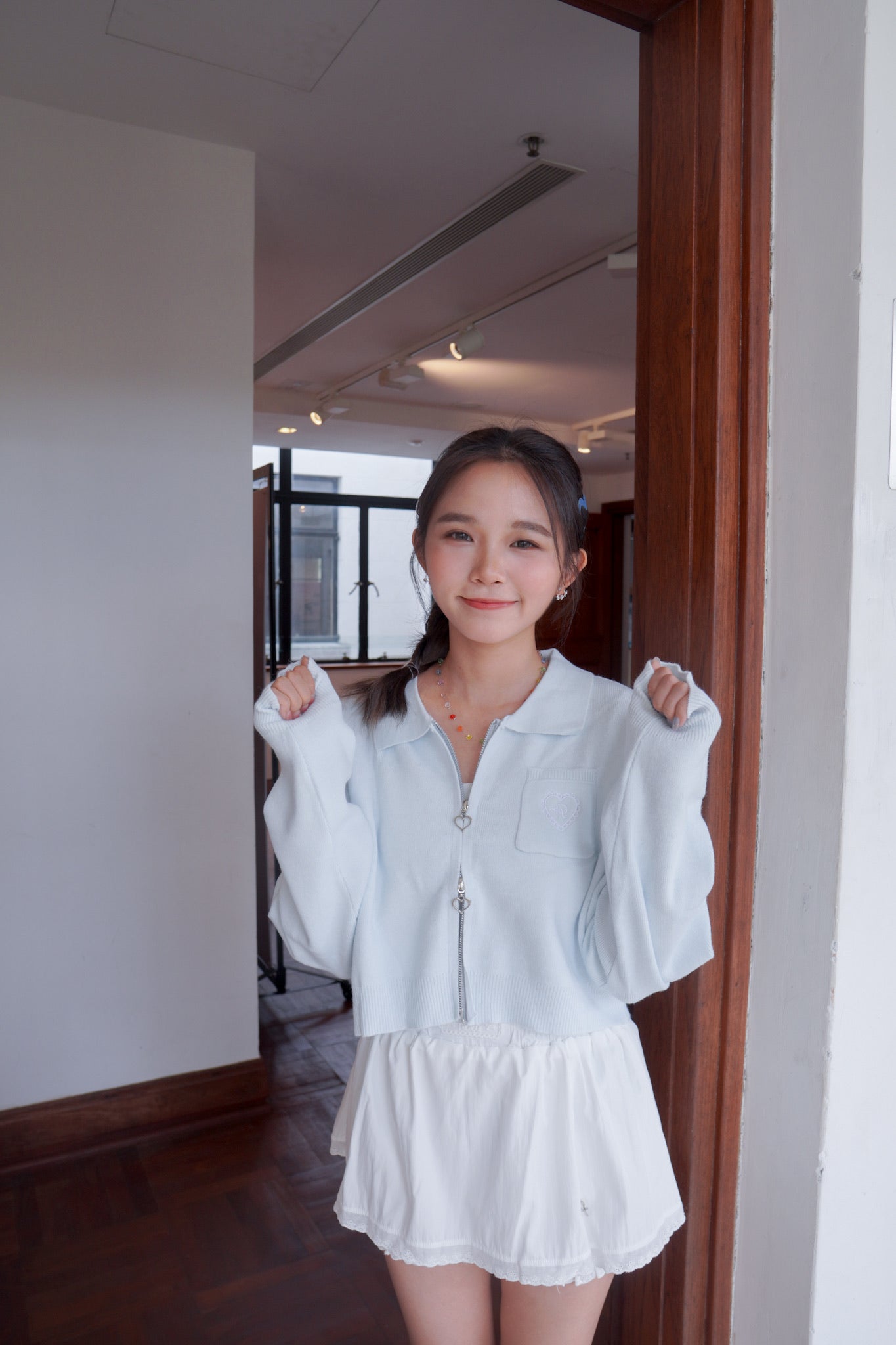 <現貨> 獨家款～ LOGO蕾絲邊短裙褲 ｜兩色入