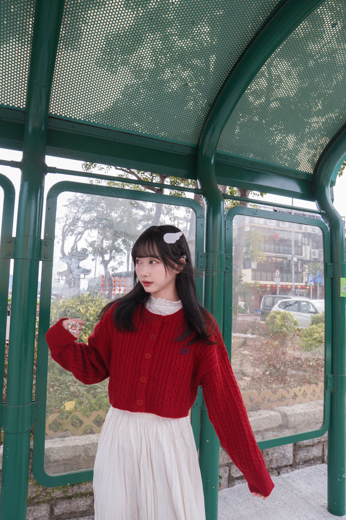 <現貨> 新年限定🧧🍊Logo刺繡絞花針織開胸長袖外套