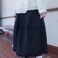 <預訂> 復古格紋花邊半身長裙