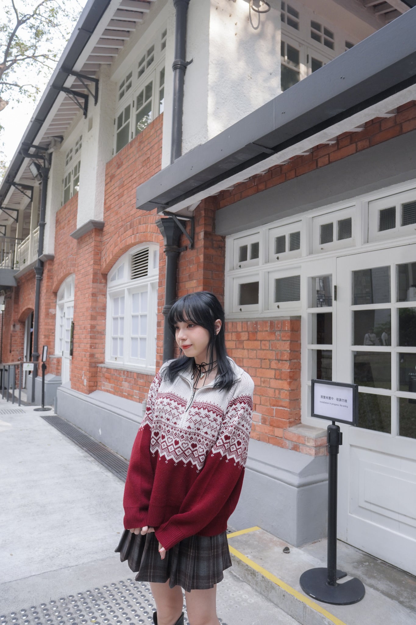 <現貨> 聖誕Party必入🎅🏻🌟北歐風半拉鍊針織長袖上衣