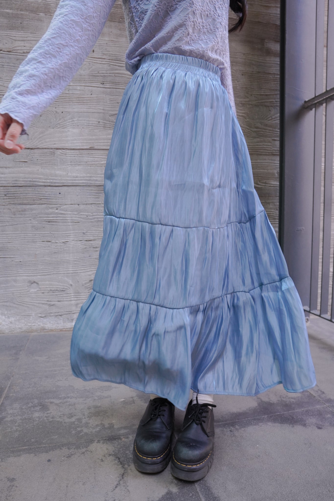 <現貨> 棉花糖BlingBling拼接半身長裙