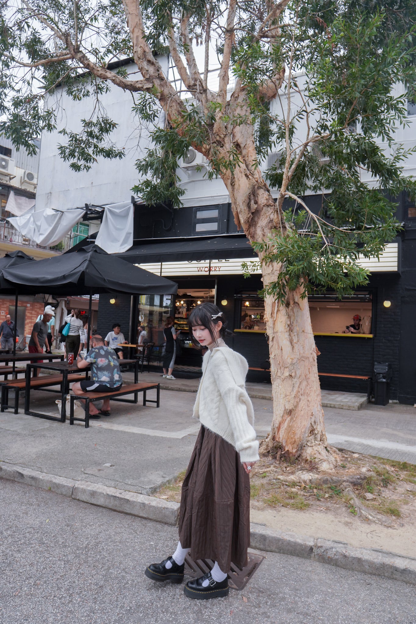 <現貨> 自家製 秋冬專屬! 肌理感口袋半身長裙｜兩色入