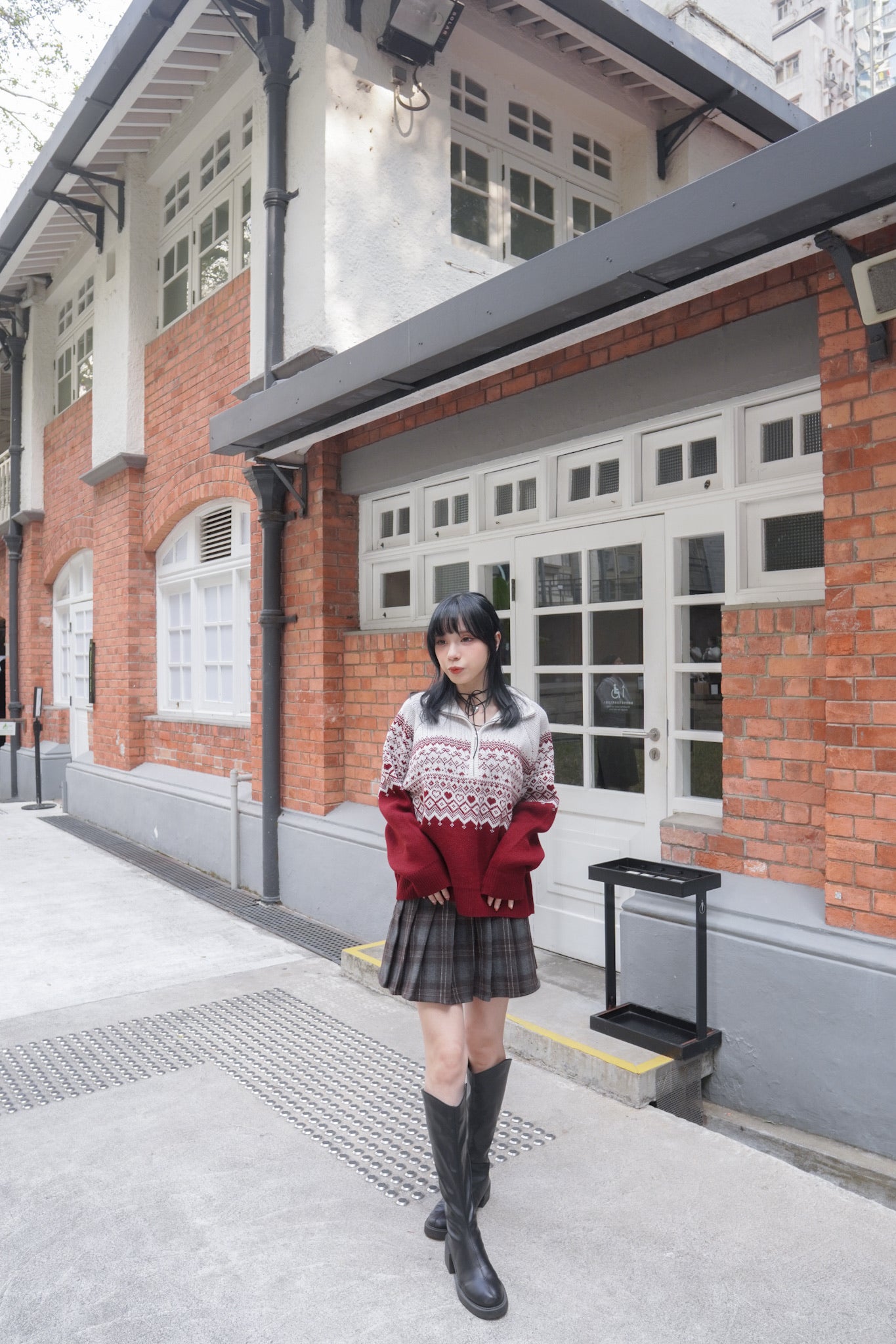 <現貨> 聖誕Party必入🎅🏻🌟北歐風半拉鍊針織長袖上衣