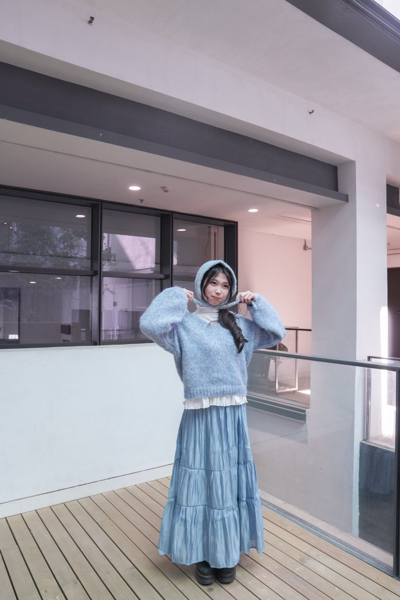 <現貨> 棉花糖BlingBling拼接半身長裙