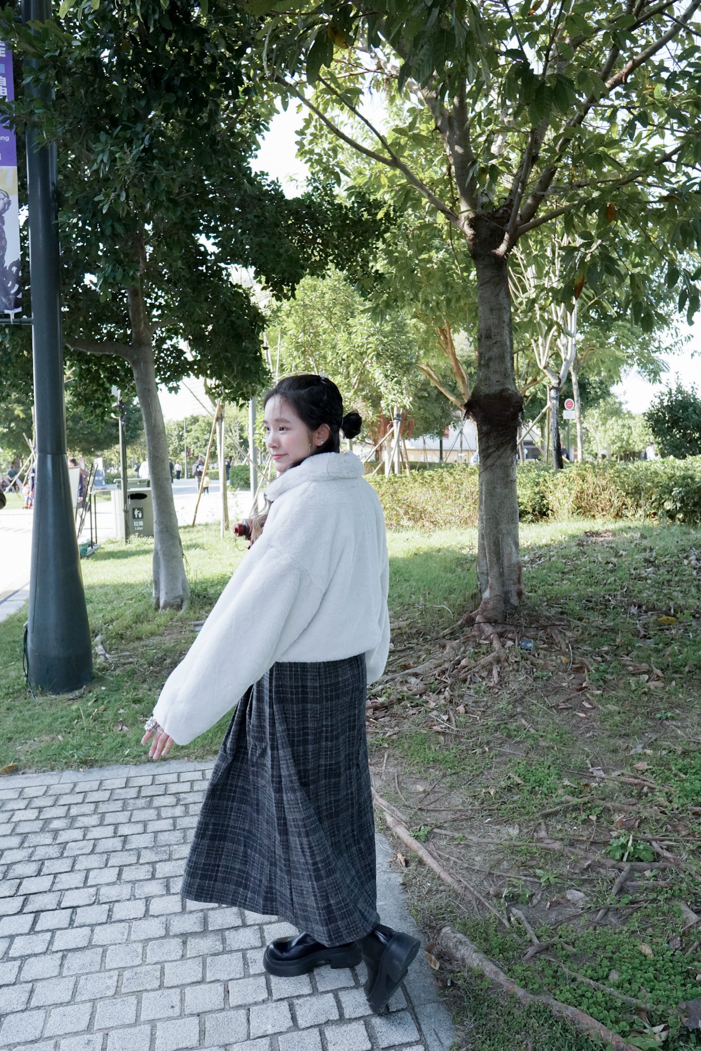 <預訂> 自家製 羊毛百褶格紋半身長裙｜兩色入