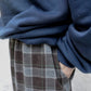 <預訂> 自家製 復古格紋鬆緊高腰保暖半身長裙