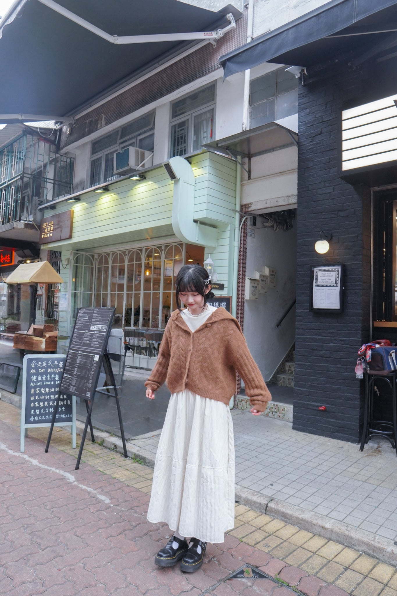 <現貨> 自家製 秋冬專屬! 肌理感口袋半身長裙｜兩色入