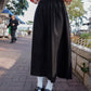 <現貨> 自家製 垂吊感A字小黑長裙