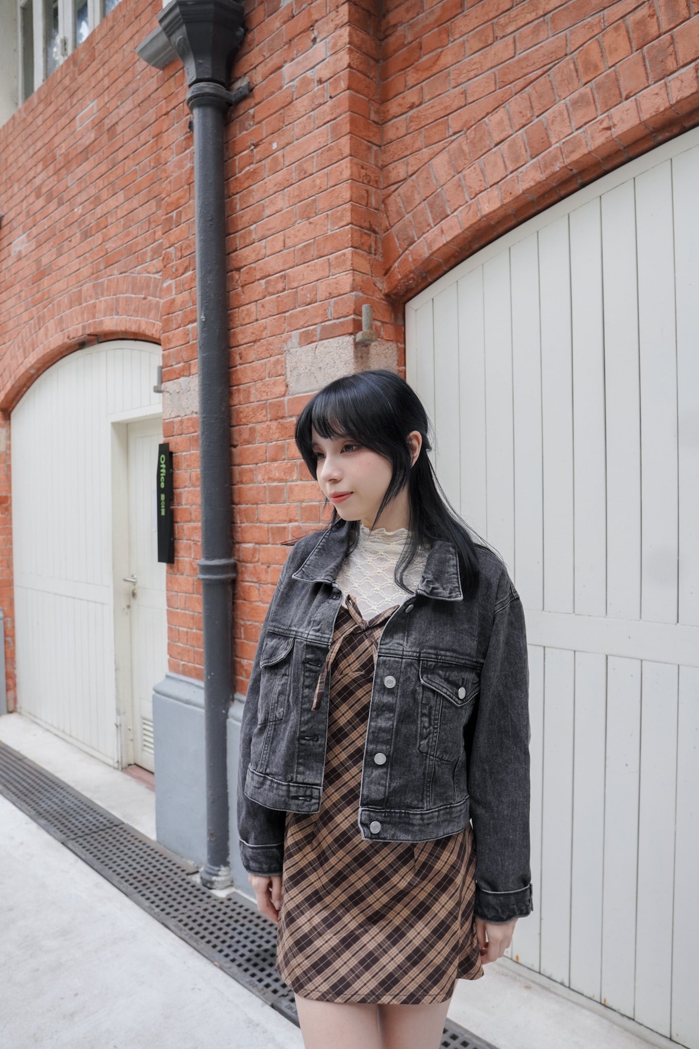 <現貨> 格紋蝴蝶結綁帶吊帶OPs