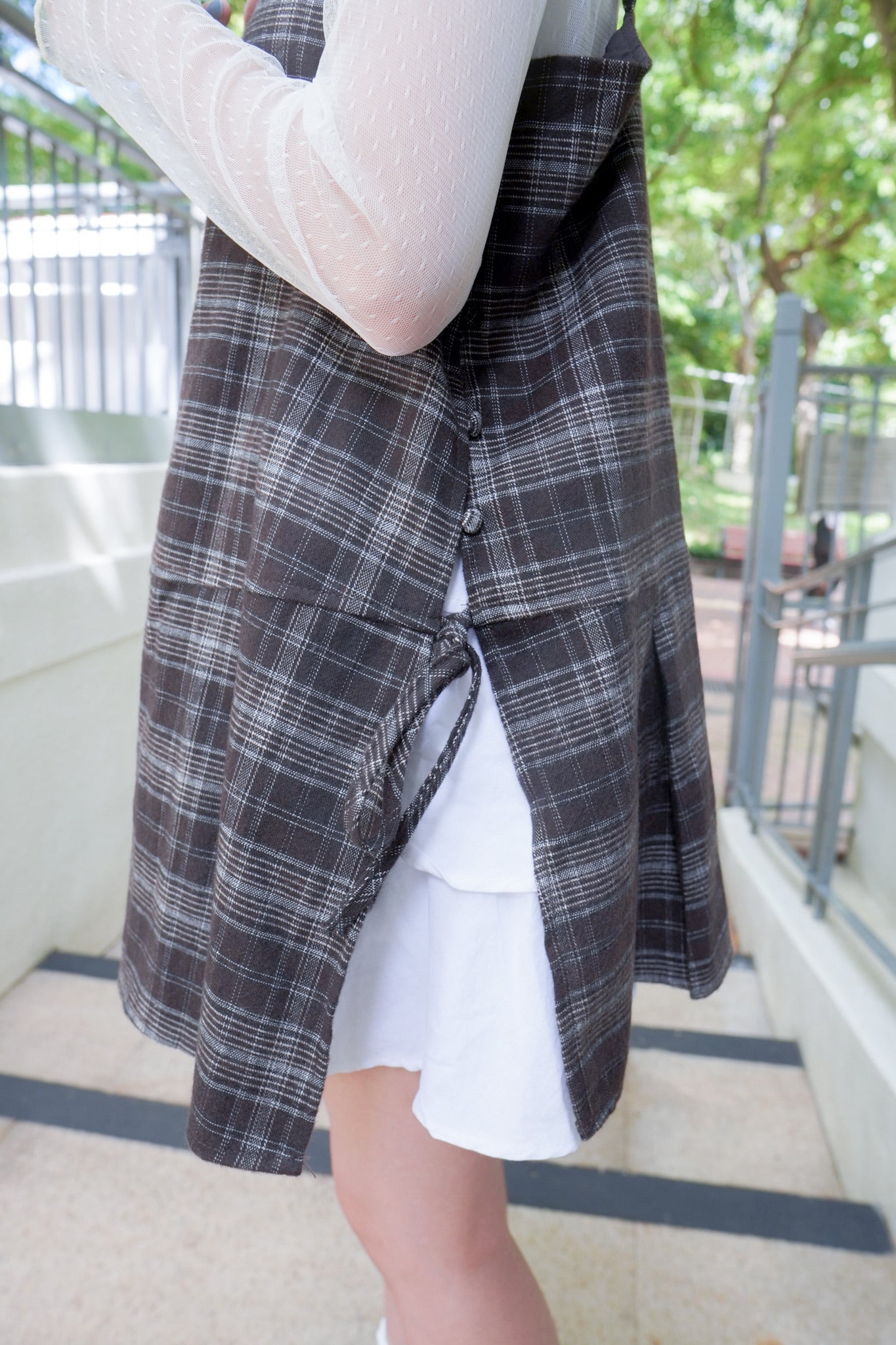 <現貨> 自家製 高腰荷葉邊三層蛋糕短裙