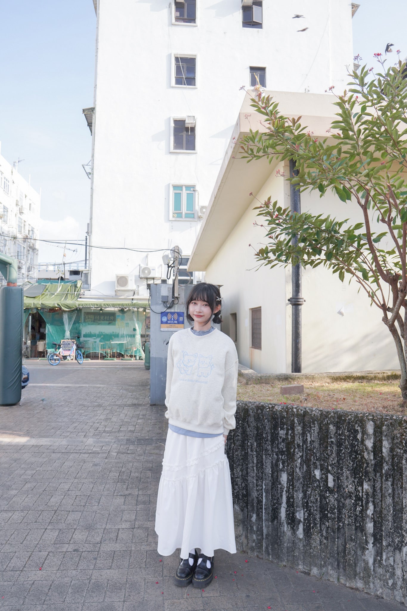 <現貨> 小狗刺繡LOGO長袖衛衣 | 兩色入