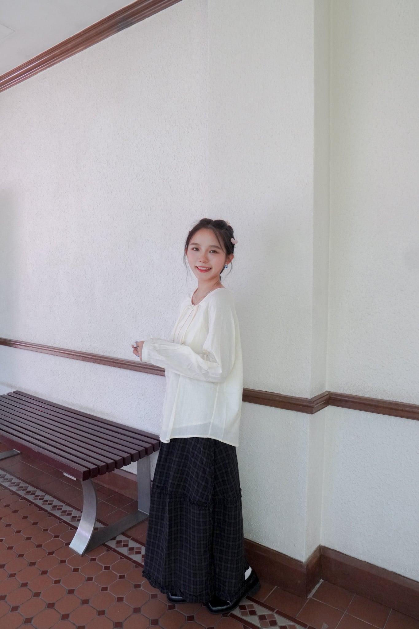 <預訂> 自家製 肌理紋鈕扣長袖裇衫