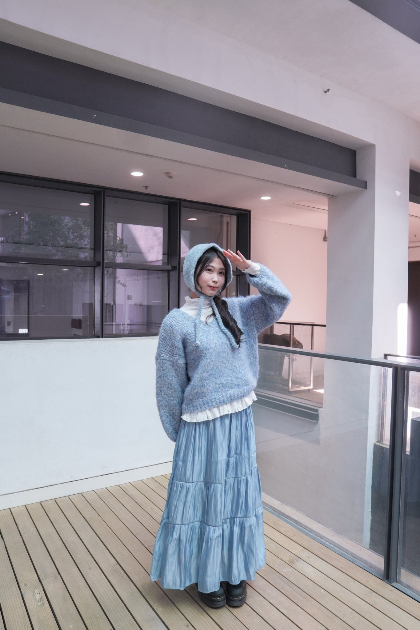 <現貨> 棉花糖BlingBling拼接半身長裙