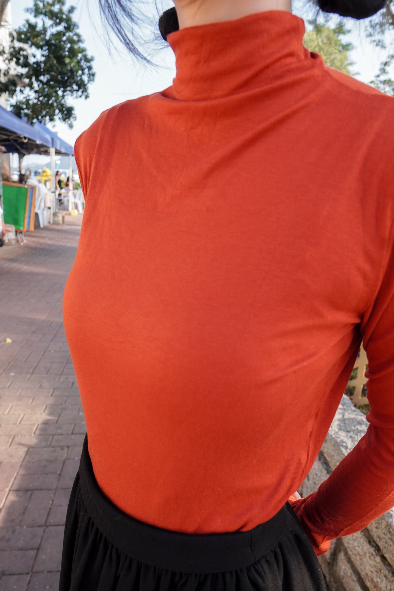 <現貨> 自家製 2025新款 高質量超親膚百搭多色高領長袖上衣｜五色入