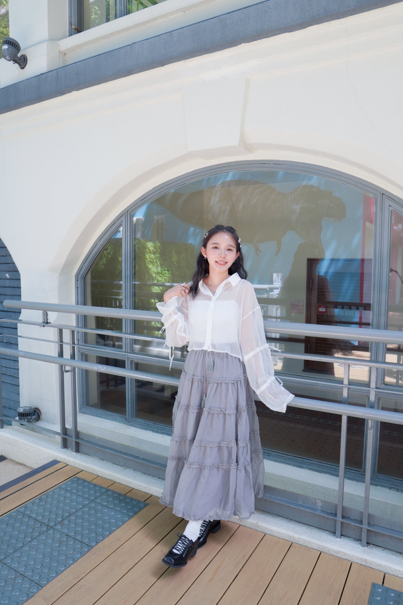 <現貨> 自家製 復古層層薄紗半身長裙