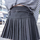 <現貨> 自家製 學院風高腰毛呢半身短裙+腰帶兩件套｜兩色入