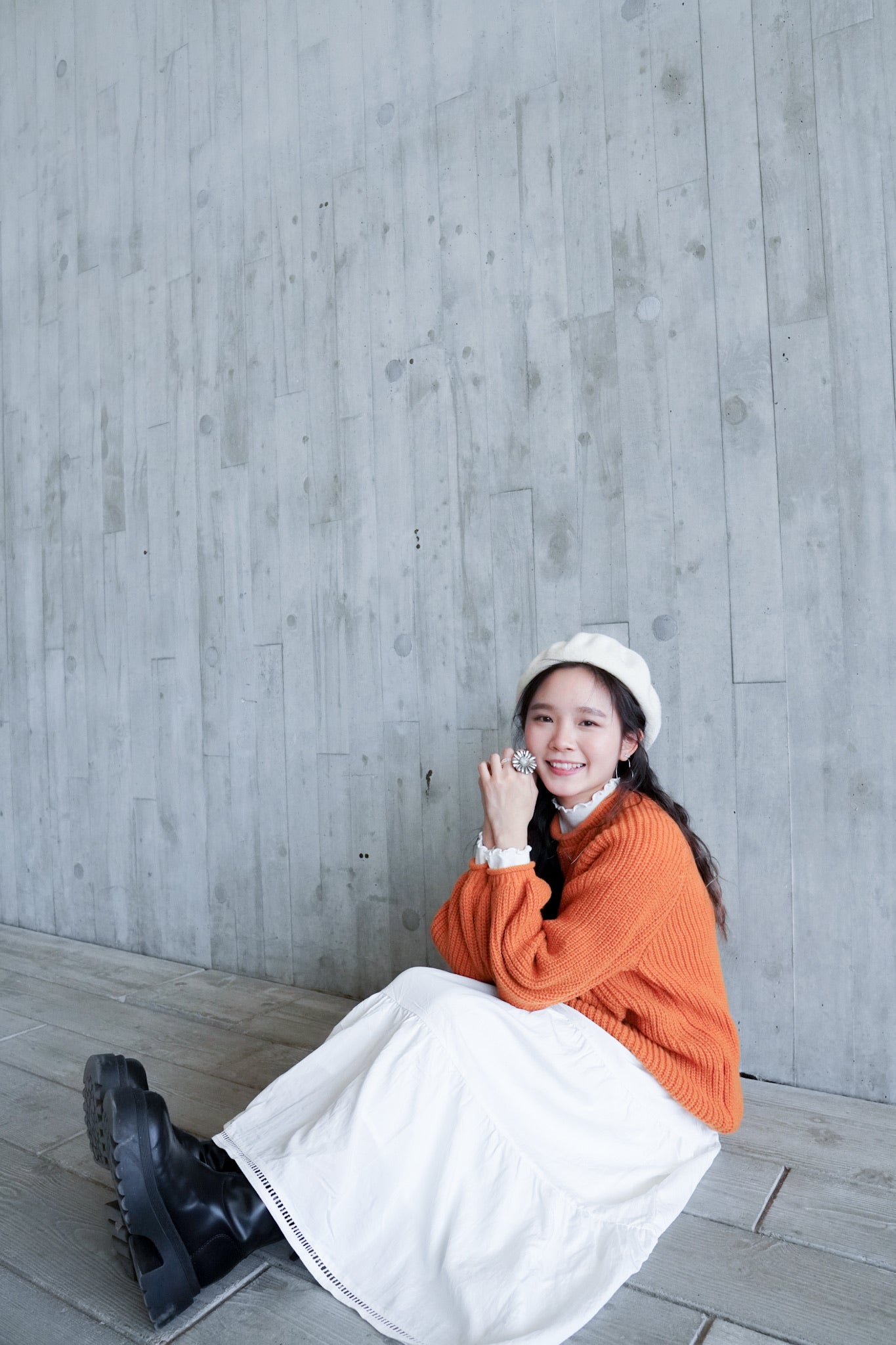 <預訂> 自家製 自留款♡ 奶白蛋糕半身長裙