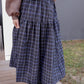 <現貨> 復古格紋A字高腰半身長裙