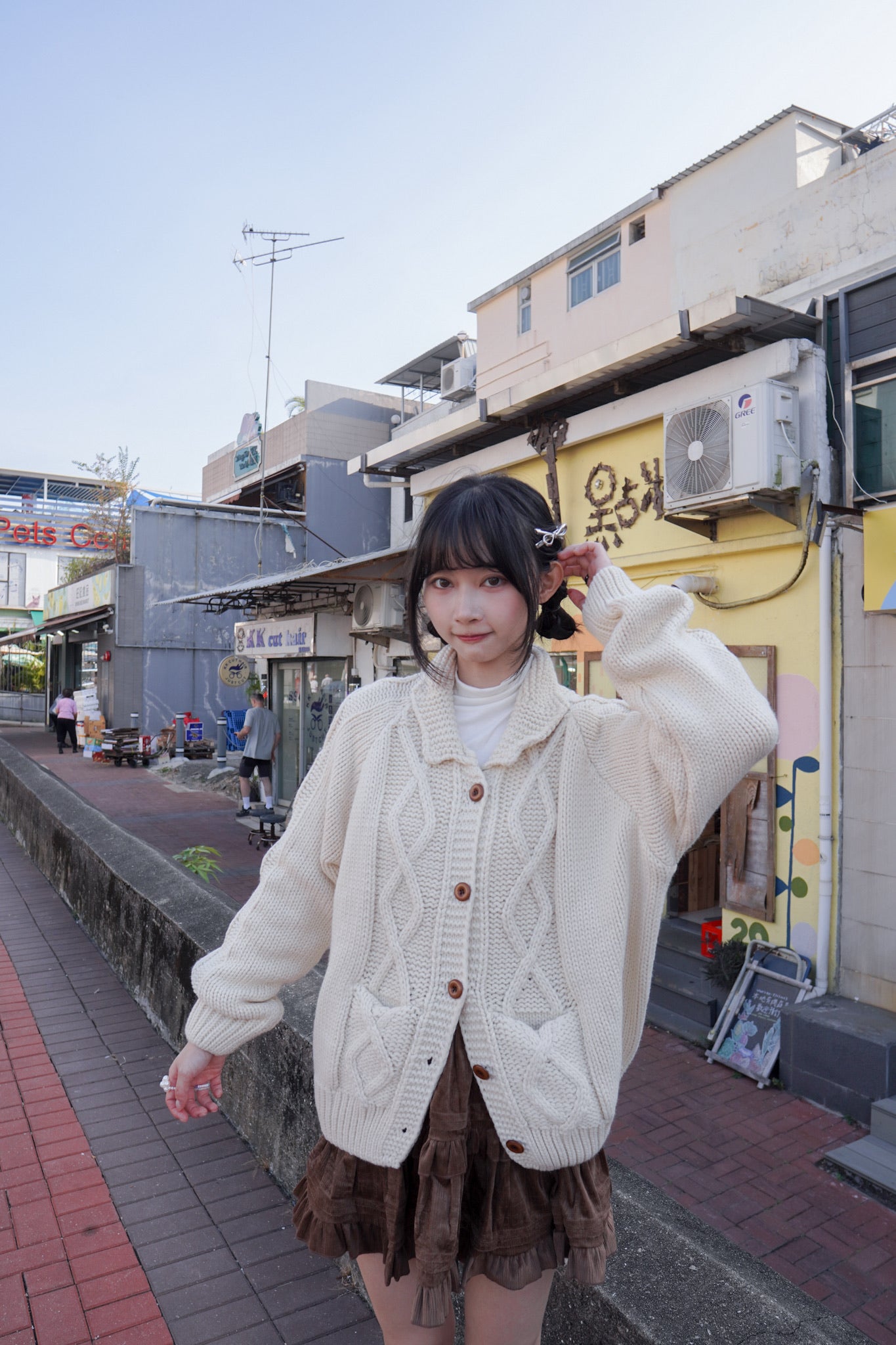 <現貨> 學園風UP♡ 粗針織麻花外套