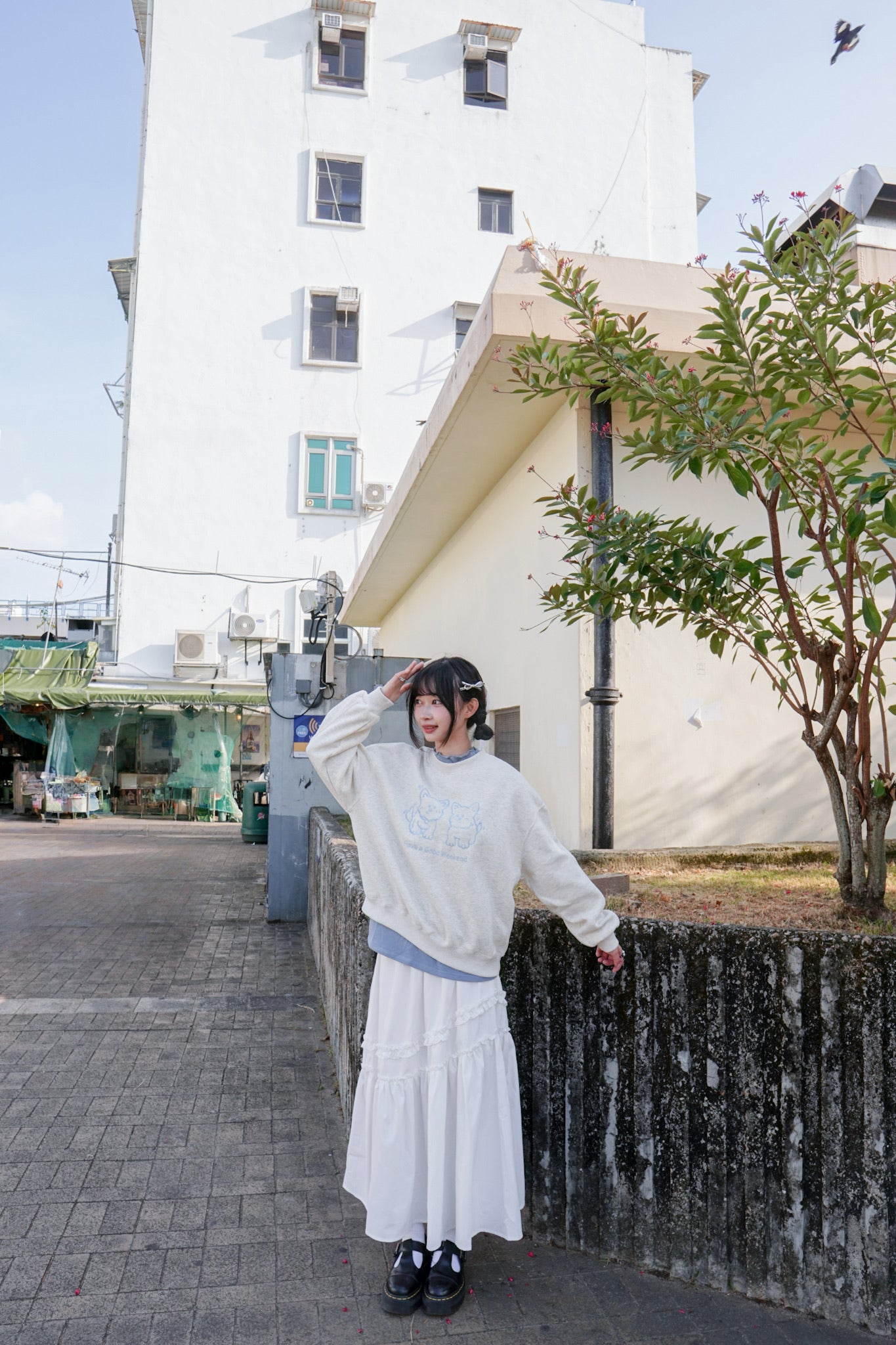 <現貨> 自家製 超厚實! ruffle邊半高領純色內搭上衣｜三色入