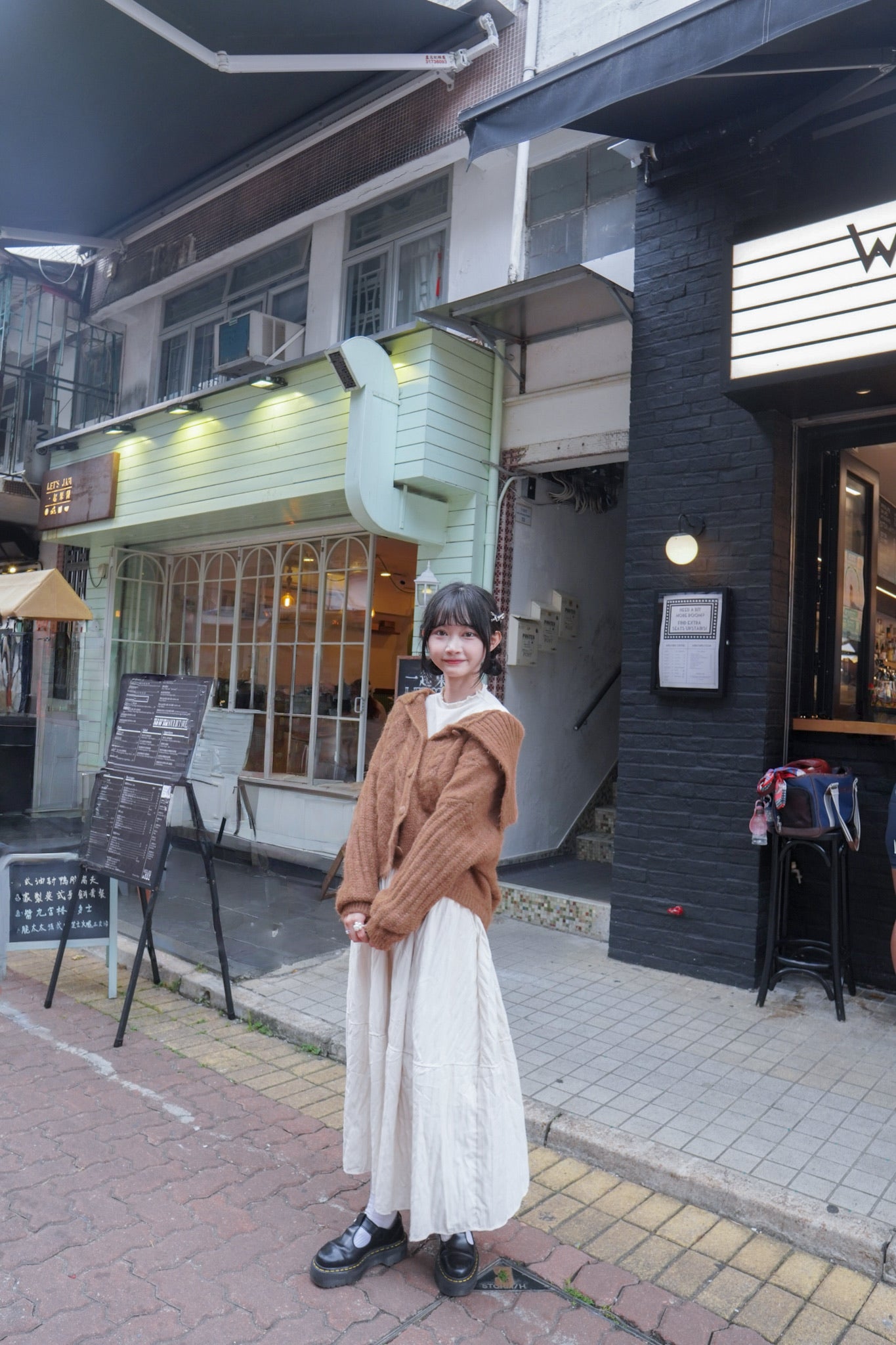 <現貨> 學院風大反領麻花開胸針織外套｜兩色入