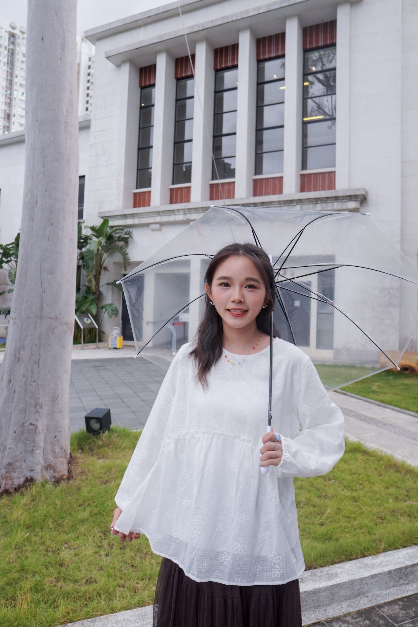 <現貨> 獨家款 泰國人手製作! 格紋小花卉泡泡袖上衣｜兩色入