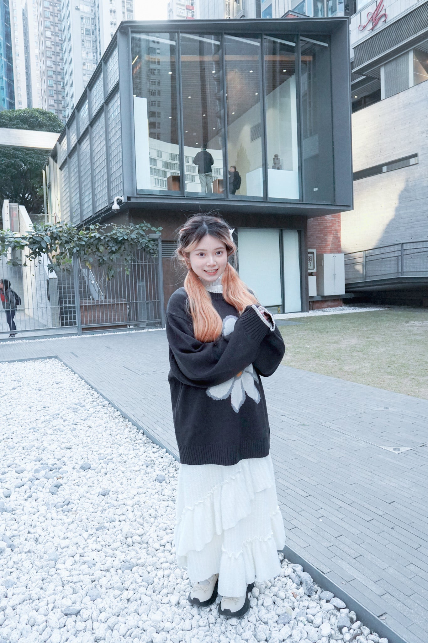 <預訂限時優惠> MM Unisex 大花朵提花針織套頭上衣｜兩色入