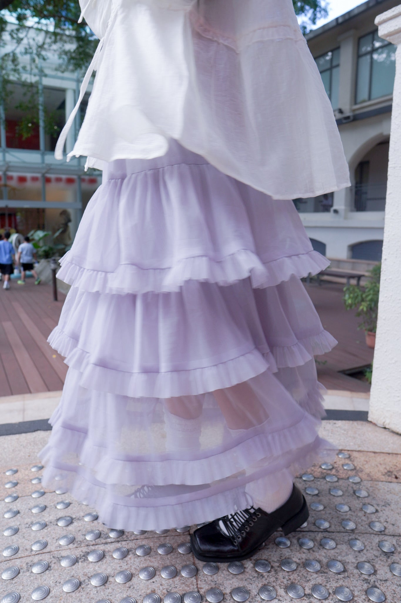 <預訂> 2025新款易襯超仙！薄紗蛋糕半身長裙｜兩色入