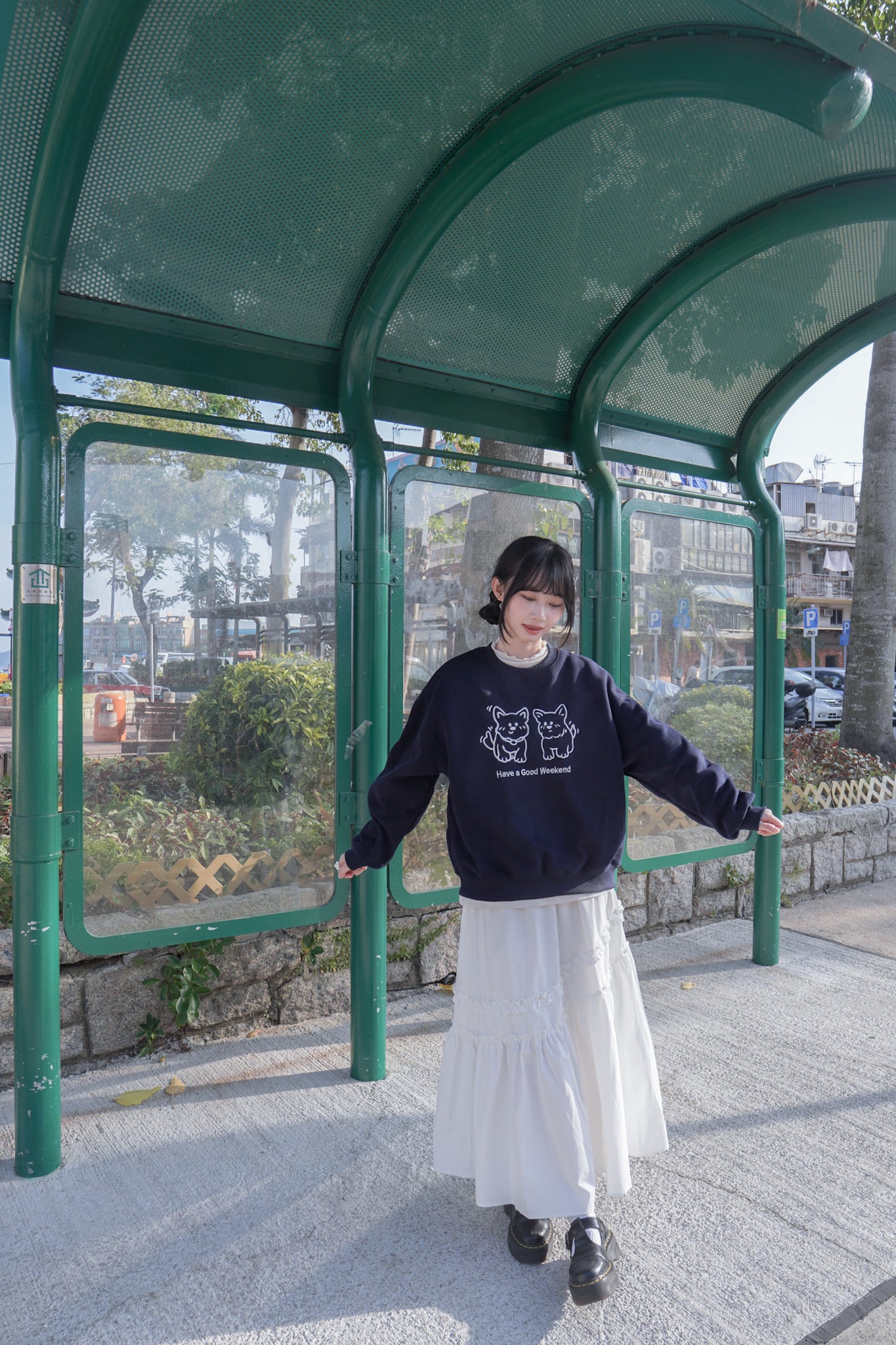 <現貨> 小狗刺繡LOGO長袖衛衣 | 兩色入