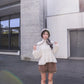 <現貨> 小眾立體羽毛鏤空傘型長袖上衣｜兩色入