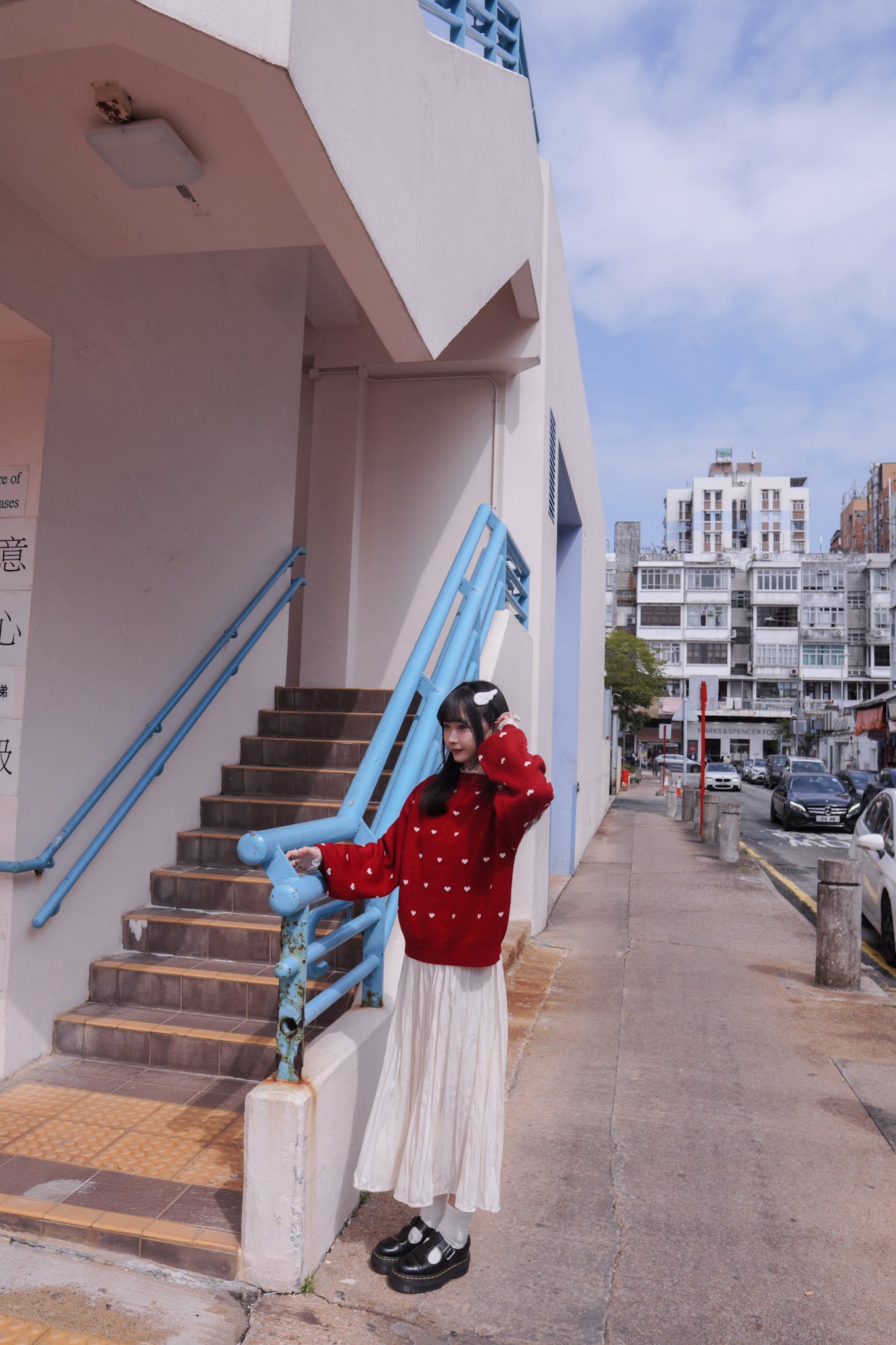 <現貨> 新年限定🧧🍊心型印花提花針織長袖上衣