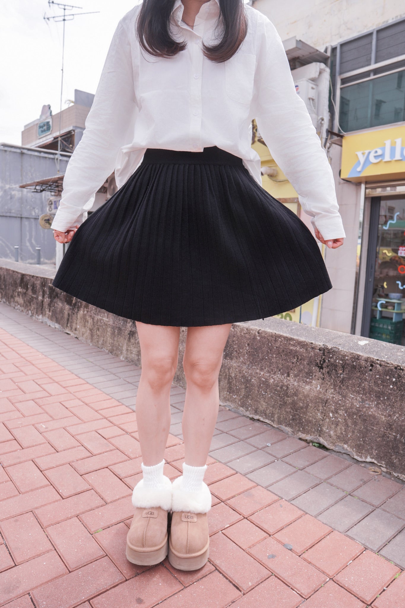 <現貨> 少見不會太短長度♡!!百褶針織半身短裙