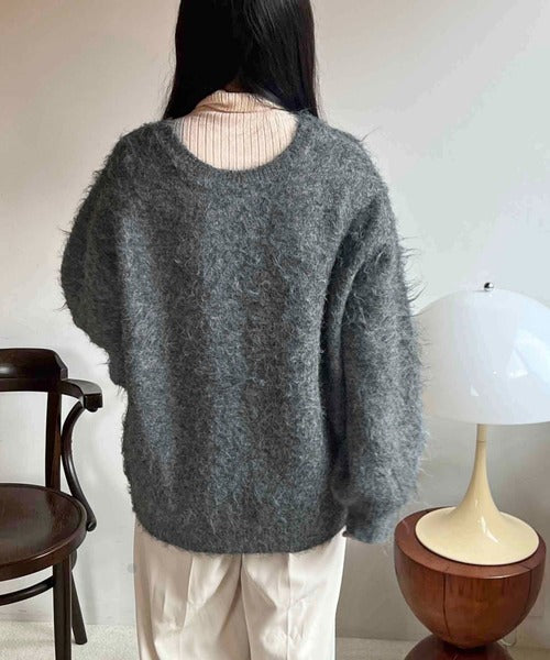 <預訂> 日本大人氣♡日牌 Apres Jour 2-Ways 毛茸茸繫帶針織開胸外套｜五色入