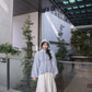 <現貨> 小眾立體羽毛鏤空傘型長袖上衣｜兩色入