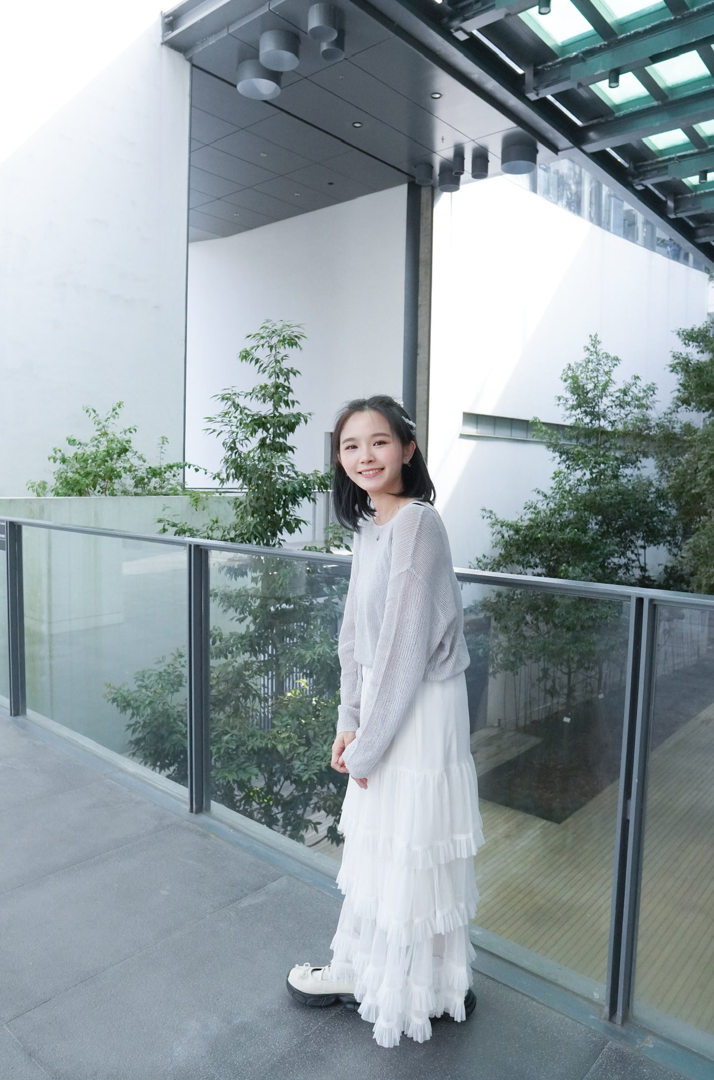<預訂> 自家製  蕾絲蛋糕ruffle疊層長裙｜兩色入