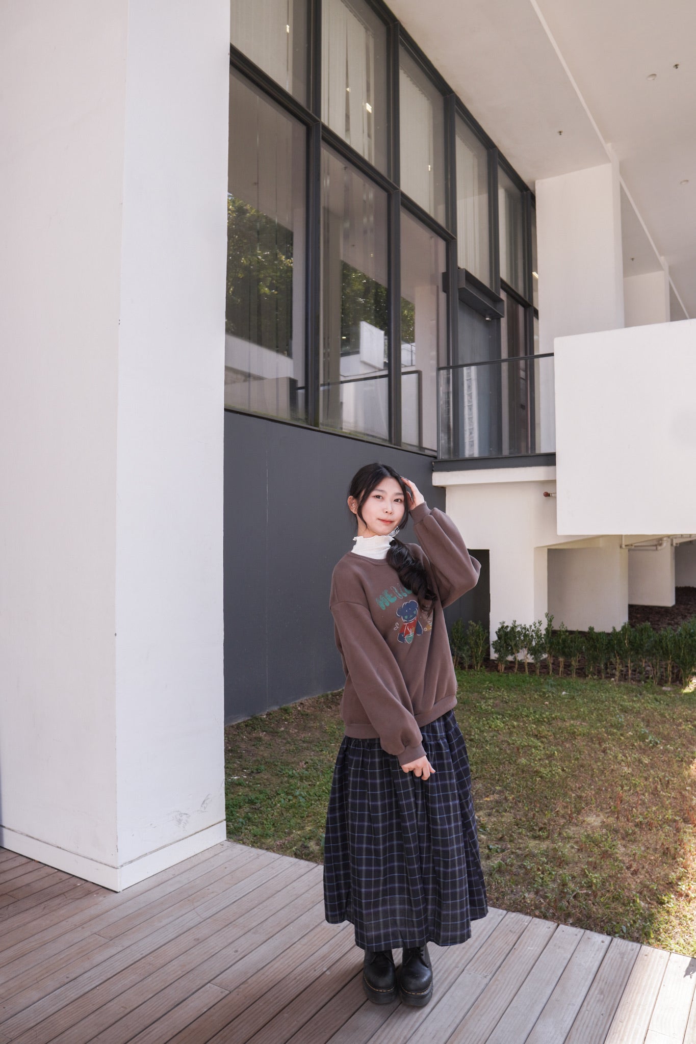 <現貨> 韓系小熊加絨長袖衛衣